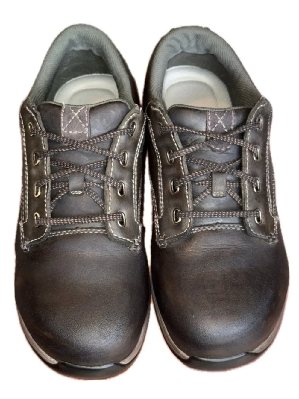 RED WING WORX Steel Toe‎ Nubuck Leather Work Oxford Shoes Brown | 8.5D